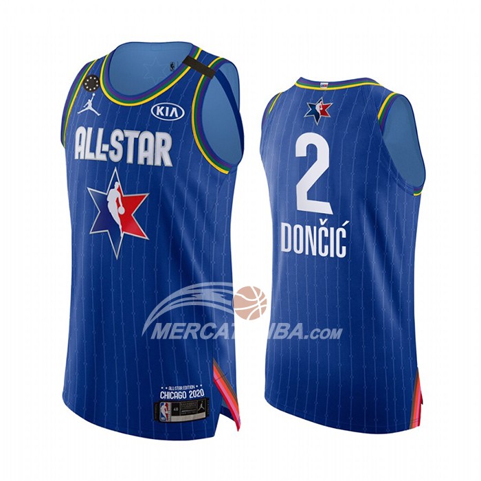 Maglia All Star 2020 Dallas Mavericks Luka Doncic Autentico Blu